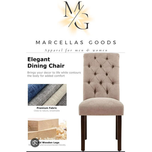 COLAMY Handcraft Tufted Parsons Solid Wood Dining Chair...